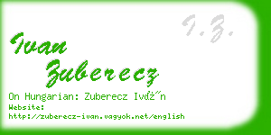ivan zuberecz business card